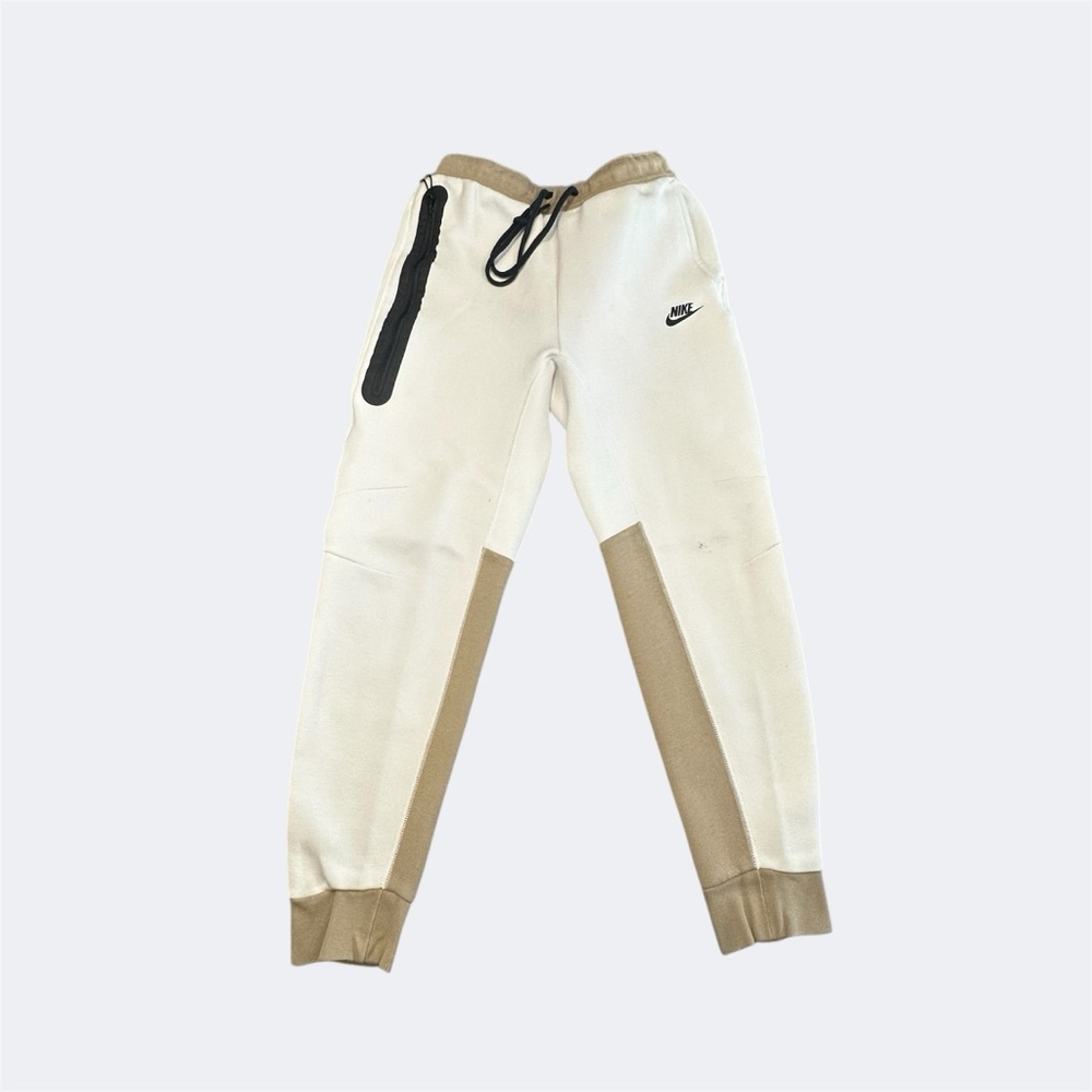 Nike White and Tan Sweatpants